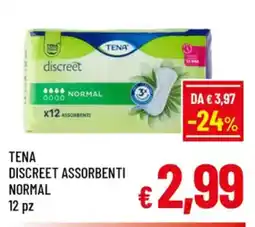 A&O Tena discreet assorbenti normal 12 pz offerta