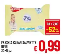 A&O Fresh & clean salviette bimbi offerta