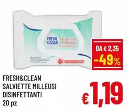 A&O Fresh&clean salviette milleusi disinfettanti offerta