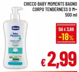 A&O Chicco baby moments bagno corpo tenderness o M+ offerta