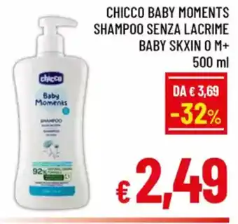 A&O Chicco baby moments shampoo senza lacrime baby skxin o + offerta