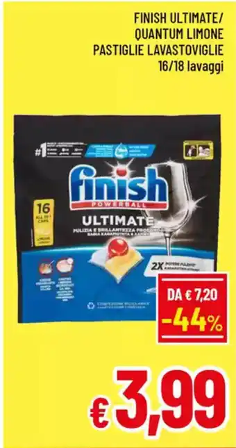 A&O Finish ultimate/ quantum limone pastiglie lavastoviglie offerta