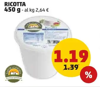 PENNY Ricotta SAPOR CASCINA offerta