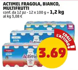 PENNY Actimel fragola, bianco, multifrutti offerta