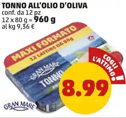 PENNY Gran mare tonno all'olio d'oliva offerta