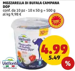 PENNY Mozzarella di bufala campana DOP ValBontà offerta