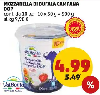 PENNY Mozzarella di bufala campana DOP ValBontà offerta