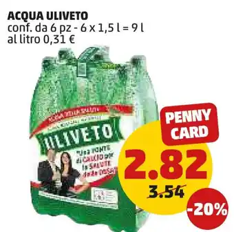 PENNY Acqua uliveto offerta