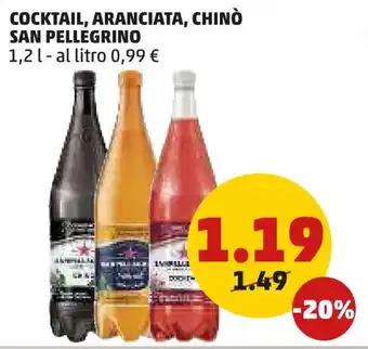 PENNY Cocktail, aranciata, chinò SAN PELLEGRINO offerta