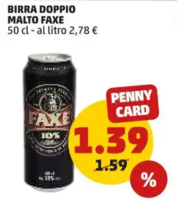 PENNY Birra doppio malto FAXE offerta