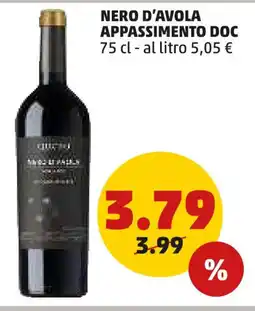 PENNY Nero d'avola appassimento DOC offerta