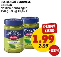 PENNY Pesto alla genovese BARILLA offerta