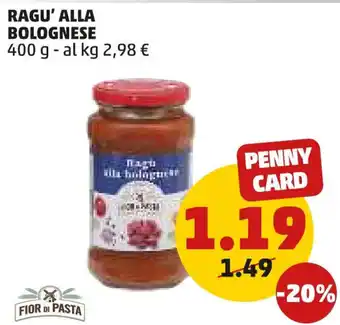 PENNY Ragu' alla FIOR DI PASTA offerta