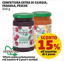 PENNY Confettura extra di ciliegia, fragola, pesche offerta