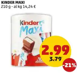 PENNY Kinder maxi offerta