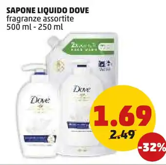 PENNY Sapone liquido DOVE offerta