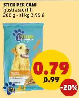 PENNY Stick per cani gusti assortiti offerta