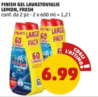 PENNY Finish gel lavastoviglie lemon, fresh offerta