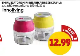 PENNY Sminuzzatore mini ricaricabile senza fili innoliving offerta