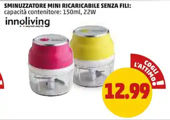 PENNY Sminuzzatore mini ricaricabile senza fili innoliving offerta