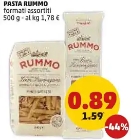 PENNY Pasta RUMMO formati assortiti offerta