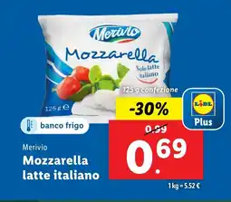 Lidl Merivio Mozzarella latte italiano offerta