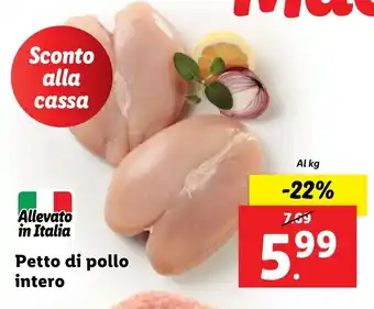 Lidl Petto di pollo intero offerta