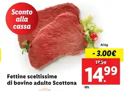 Lidl Fettine sceltissime di bovino adulto Scottona offerta