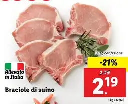 Lidl Braciole di suino offerta