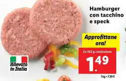 Lidl Hamburger con tacchino e speck offerta