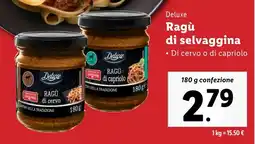 Lidl Deluxe Ragù di selvaggina offerta