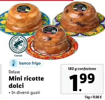 Lidl Deluxe Mini ricotte dolci offerta