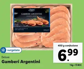 Lidl Deluxe Gamberi Argentini offerta