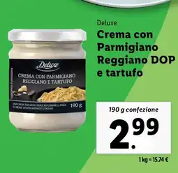 Lidl Deluxe Crema con Parmigiano Reggiano DOP e tartufo offerta