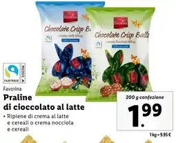 Lidl Favorina Praline di cioccolato al latte offerta