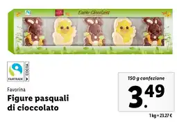 Lidl Favorina Figure pasquali di cioccolato offerta