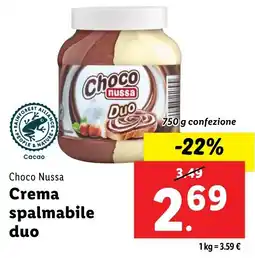 Lidl Choco Nussa Crema spalmabile duo offerta