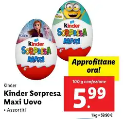 Lidl Kinder Sorpresa Maxi Uovo offerta