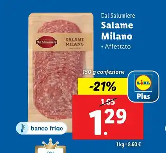 Lidl Dal Salumiere Salame Milano offerta