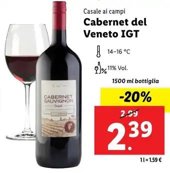 Lidl Casale ai campi Cabernet del Veneto IGT offerta