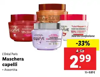 Lidl L'Oréal Paris Maschera capelli offerta