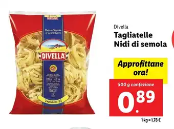 Lidl Divella Tagliatelle Nidi di semola offerta