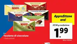 Lidl NOVI Tavolette di cioccolato offerta