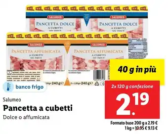 Lidl Salumeo Pancetta a cubetti offerta