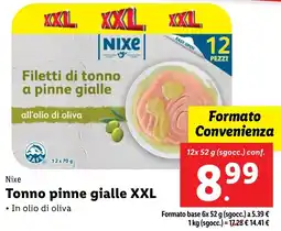 Lidl Nixe Tonno pinne gialle XXL offerta