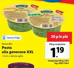 Lidl Nonna Mia Pesto alla genovese XXL offerta