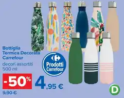 Carrefour Bottiglia Termica Decorata Carrefour offerta