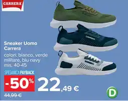 Carrefour Sneaker Uomo Carrera offerta