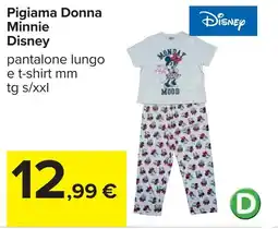 Carrefour Pigiama Donna Minnie Disney offerta