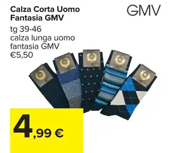 Carrefour Calza Corta Uomo Fantasia GMV offerta